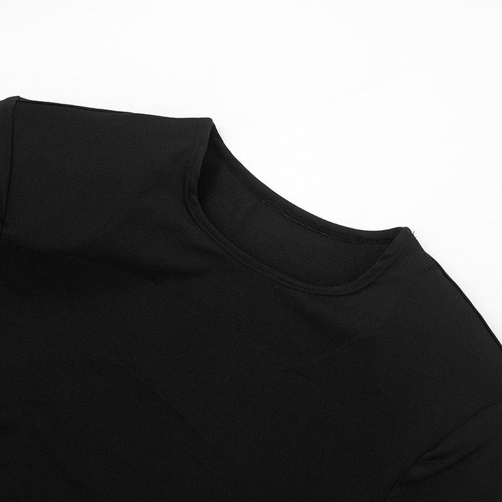 Mini dress with chiffon pleats and train - Sorella