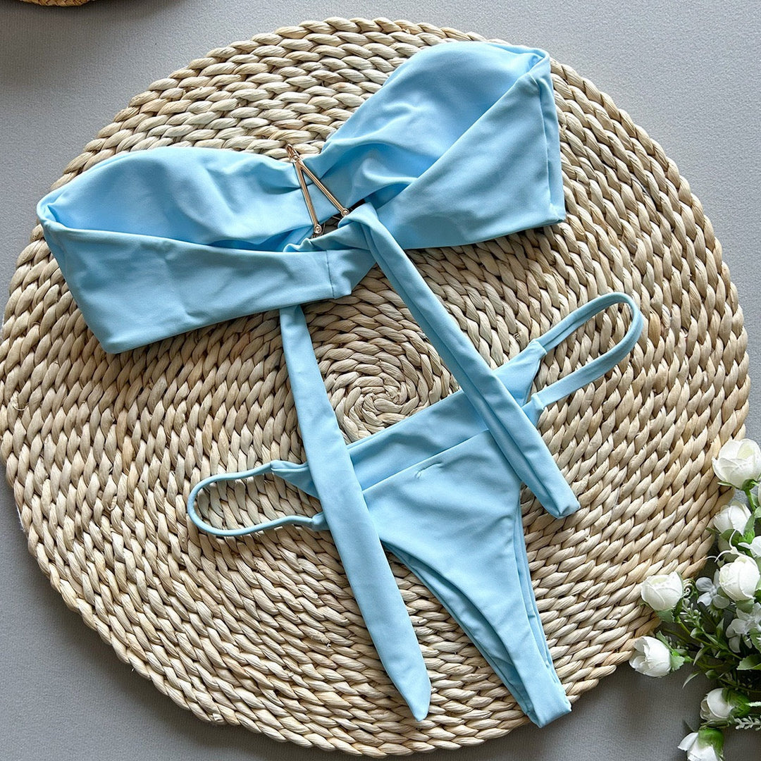 Strapless bikini swimsuit with starfish design – Li Yam