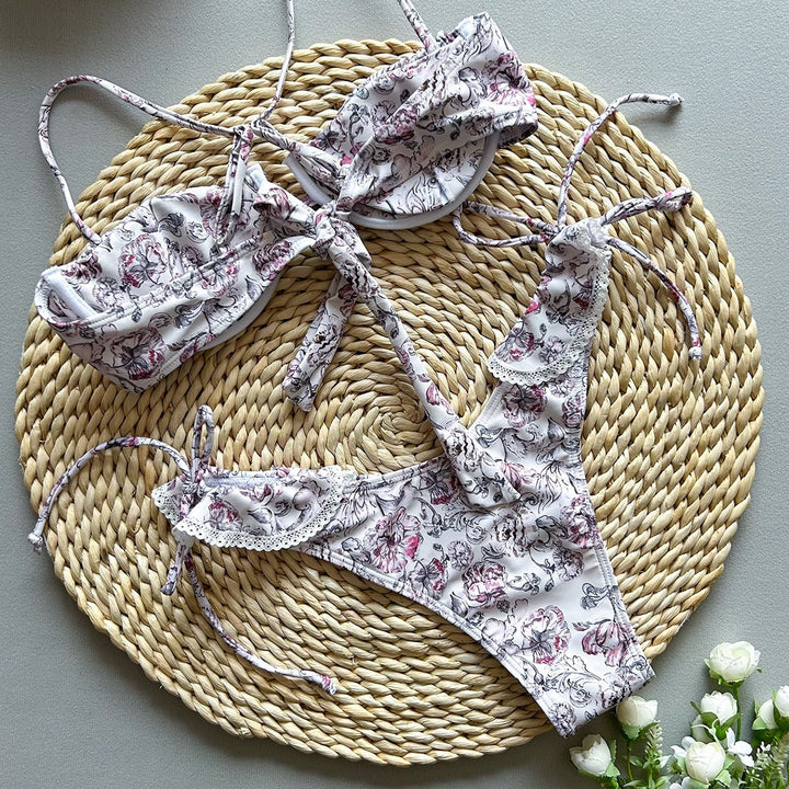 Floral bikini swimsuit – Galina
