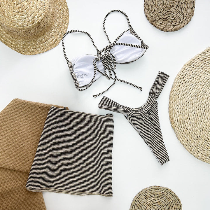 Knitted swimsuit with knitted mini skirt – Bina