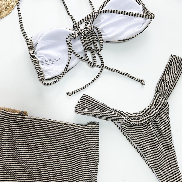 Knitted swimsuit with knitted mini skirt – Bina