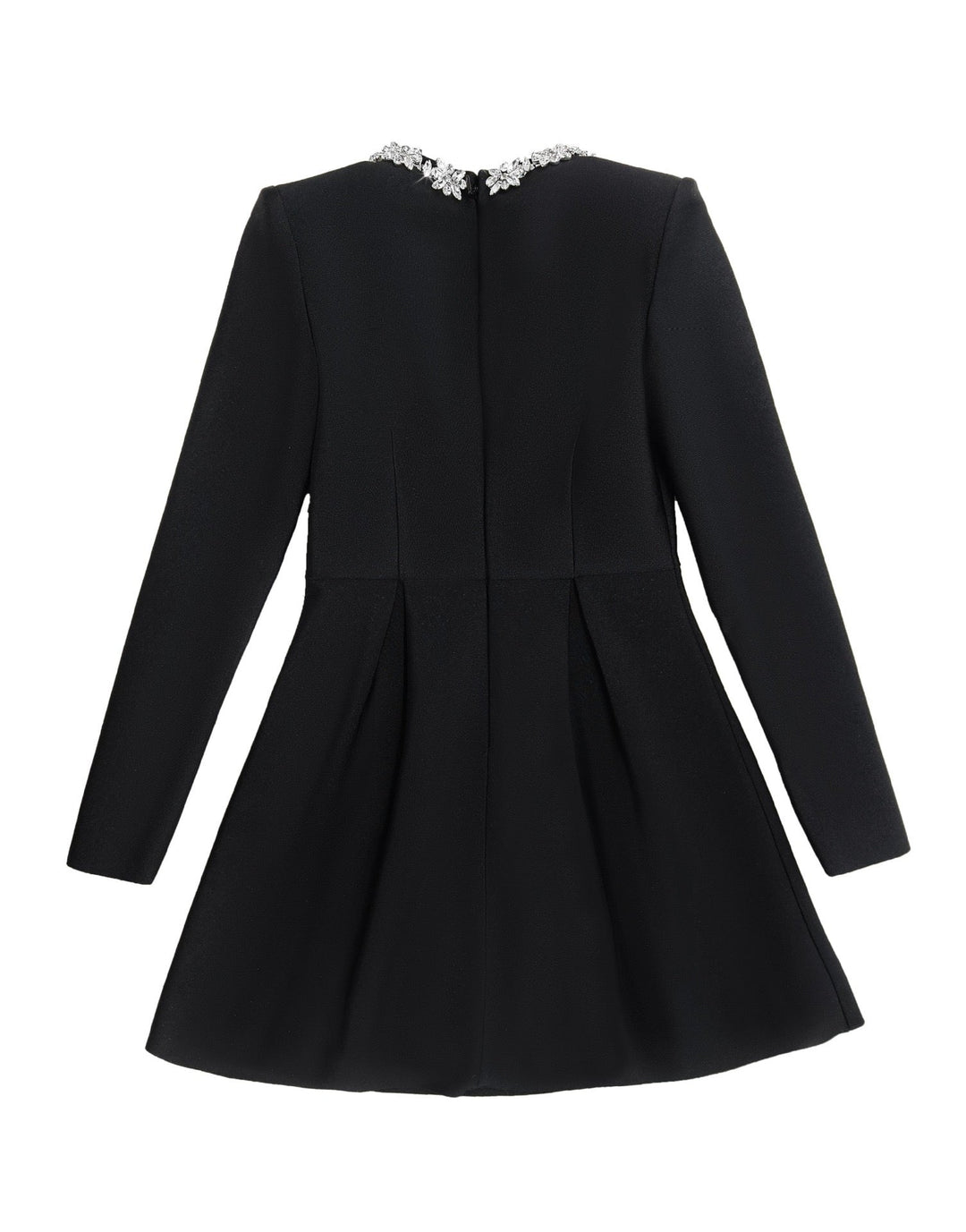 Elegant fitted mini dress decorated with diamonds - Ayla