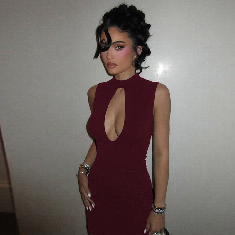 Mini dress with cutout design - KAROL