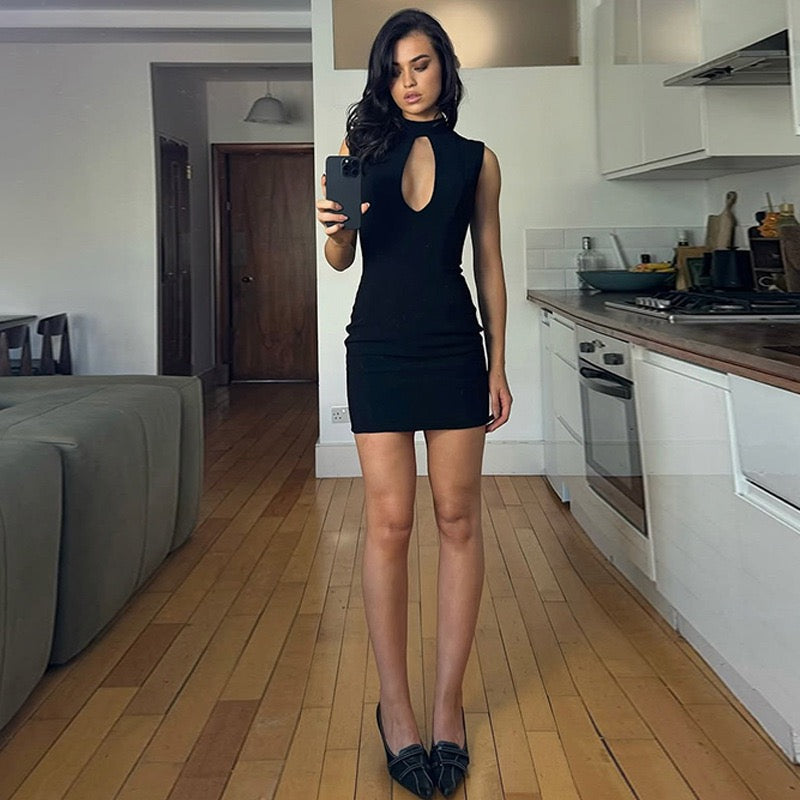 Mini dress with cutout design - KAROL