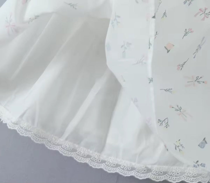 A-Line Mini Dress with Back Tie for Waist Fit, Country Style - Reya