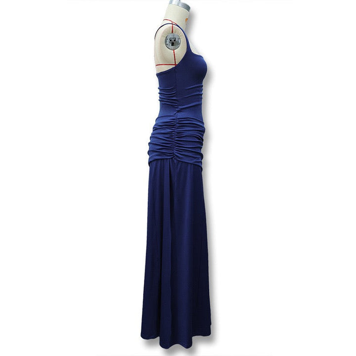 Laor elegant pleated maxi dress