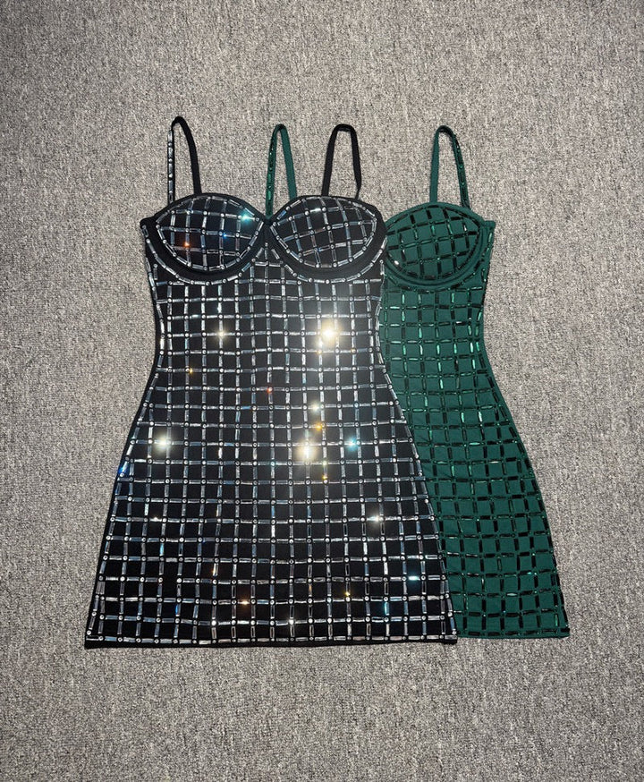 Mini dress with sparkling diamond design - Line