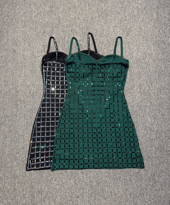 Mini dress with sparkling diamond design - Line