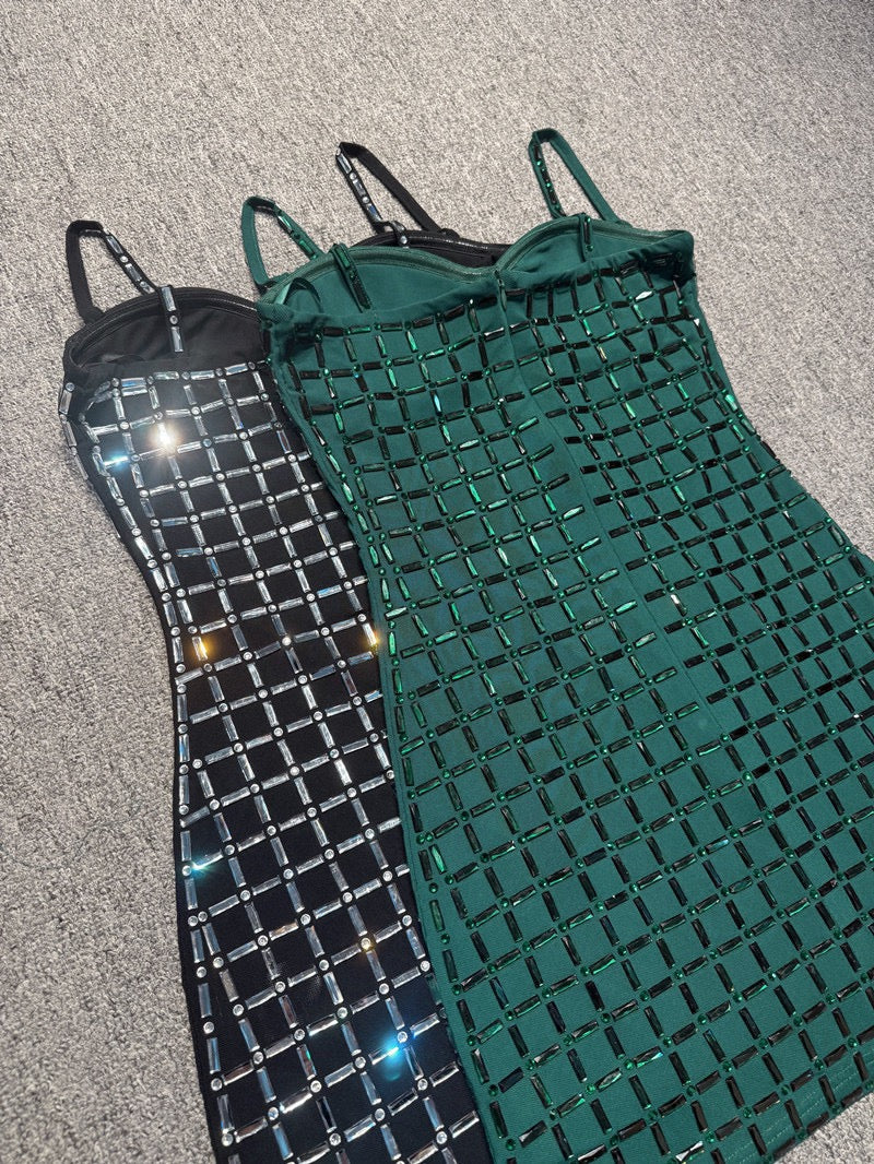 Mini dress with sparkling diamond design - Line