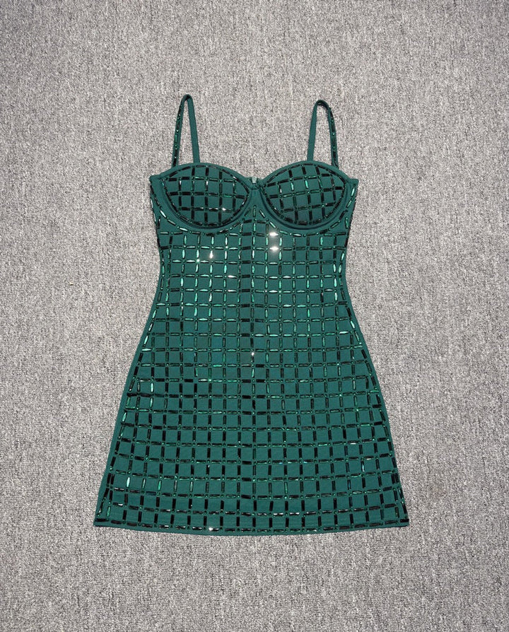 Mini dress with sparkling diamond design - Line