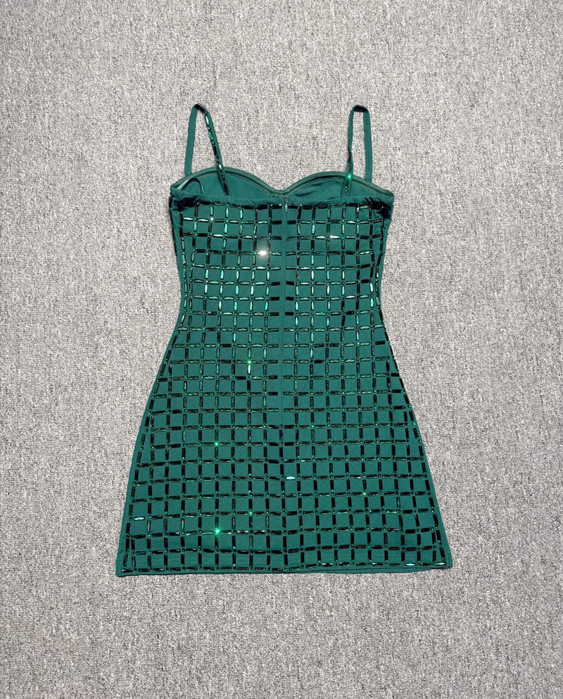 Mini dress with sparkling diamond design - Line