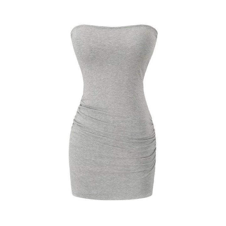 Bailey strapless ruched fitted mini dress in shaping fabric