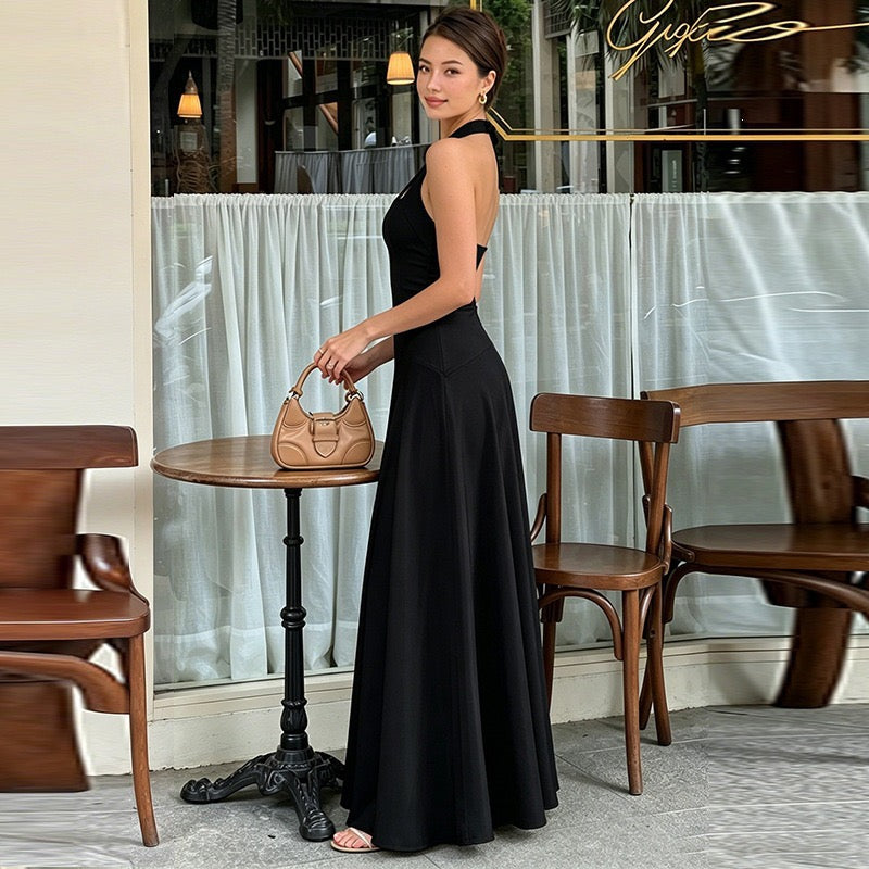 Haila satin maxi dress