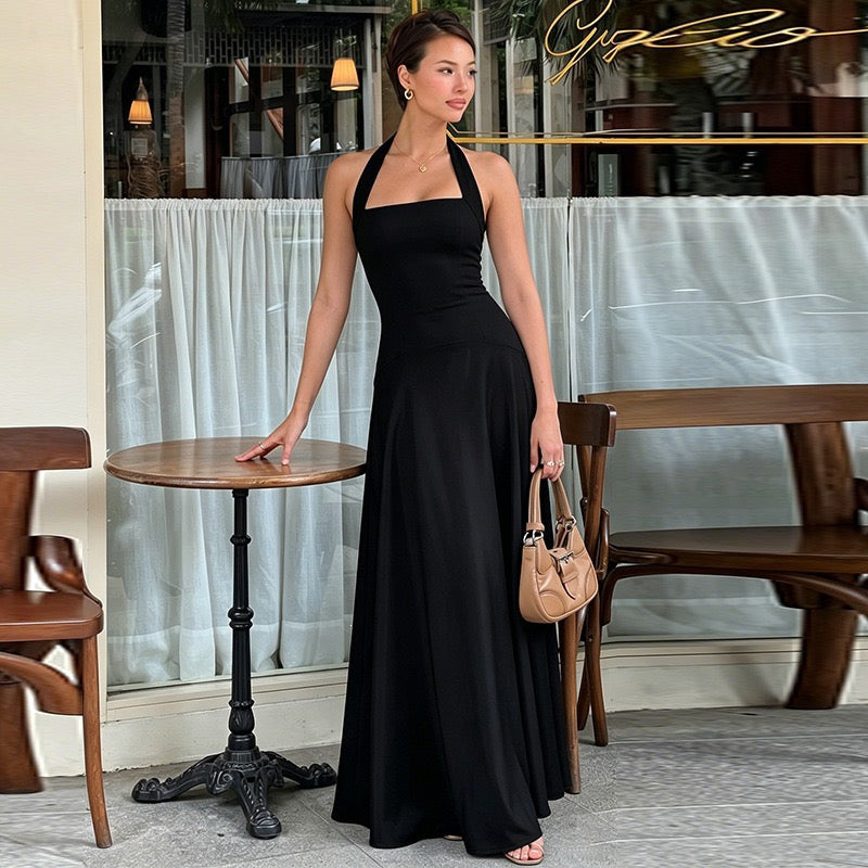Haila satin maxi dress