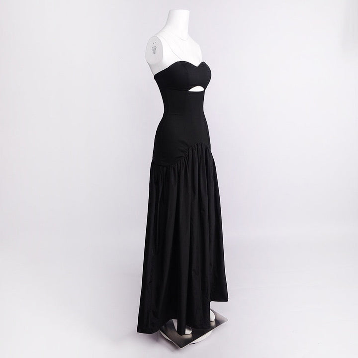 Zimra A-line maxi dress with a cutout design