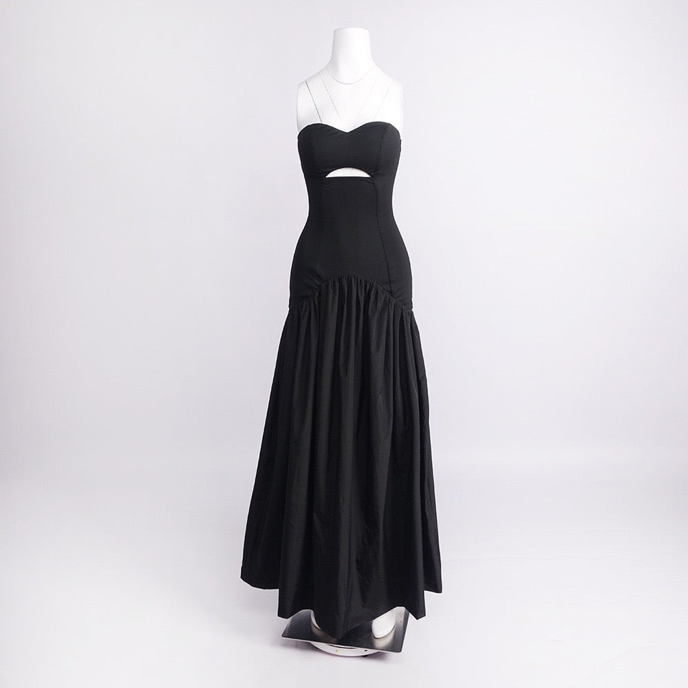 Zimra A-line maxi dress with a cutout design