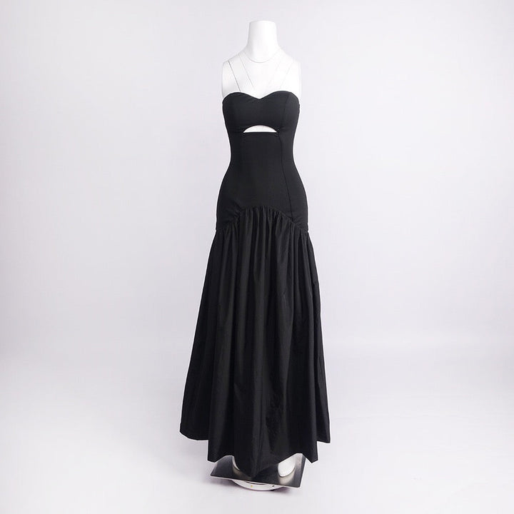 Zimra A-line maxi dress with a cutout design