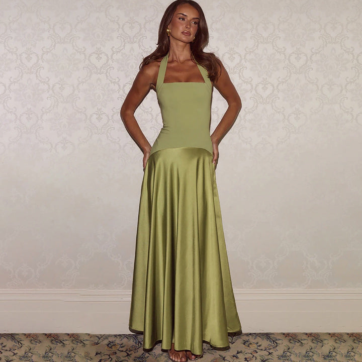 Haila satin maxi dress