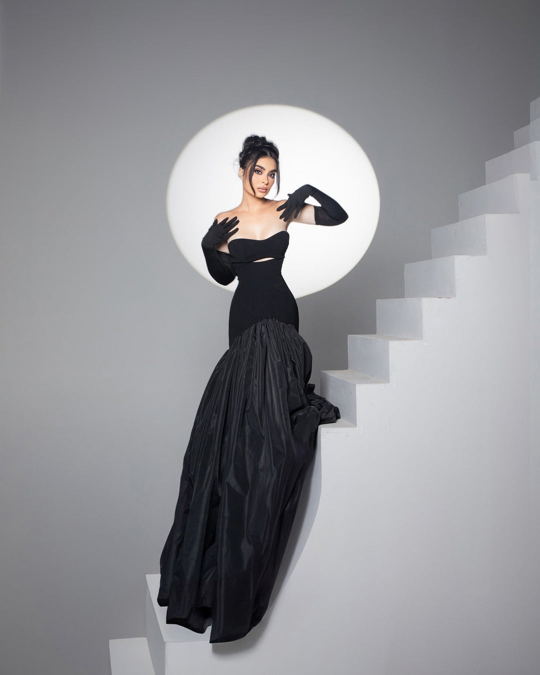Zimra A-line maxi dress with a cutout design