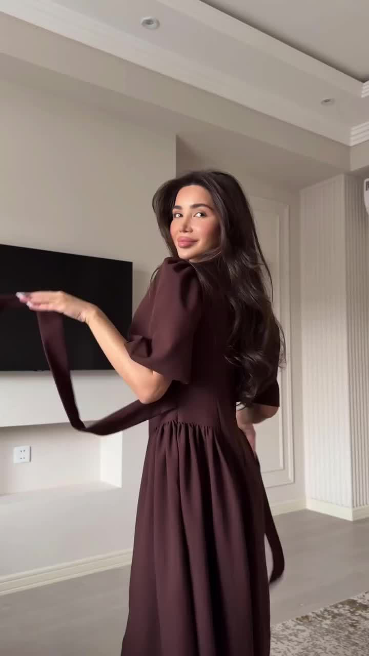 שמלת מקסי ערב אלגנטית בגזרת A - AMALIA