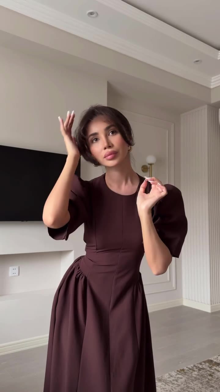 שמלת מקסי ערב אלגנטית בגזרת A - AMALIA