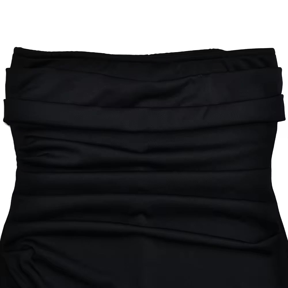 Strapless Maxi Dress with Deep Slit - Luciana