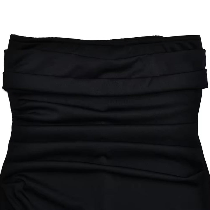 Strapless Maxi Dress with Deep Slit - Luciana