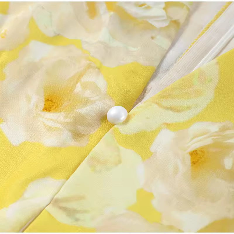 Floral Ruffled Mini Dress with Tiered Design - MIEL