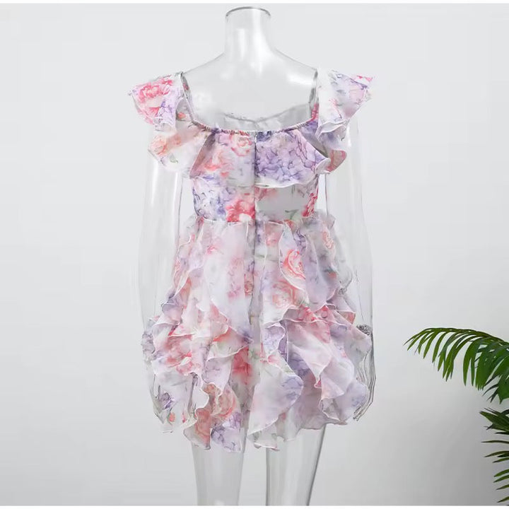 Floral Off-Shoulder Ruffled Mini Dress - Lisa