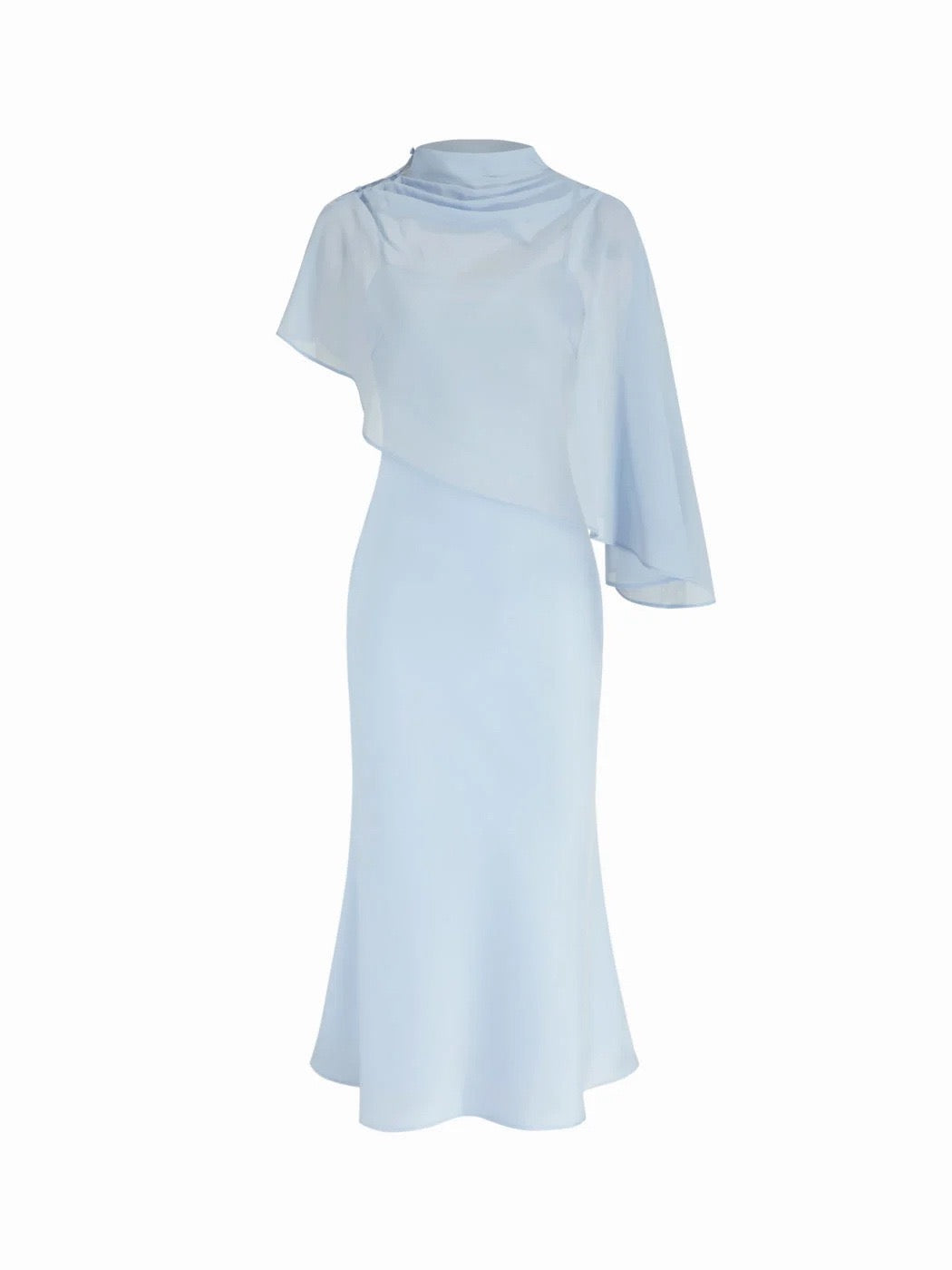 Dania satin maxi dress with a chiffon overlay