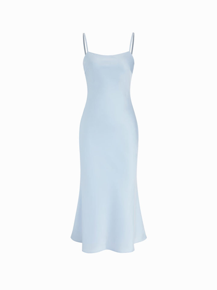 Dania satin maxi dress with a chiffon overlay