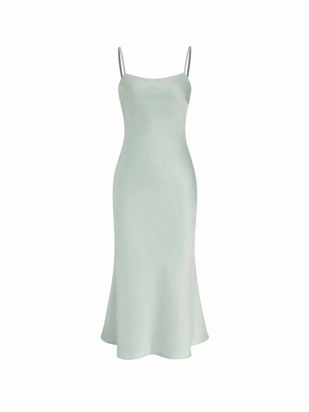 Dania satin maxi dress with a chiffon overlay