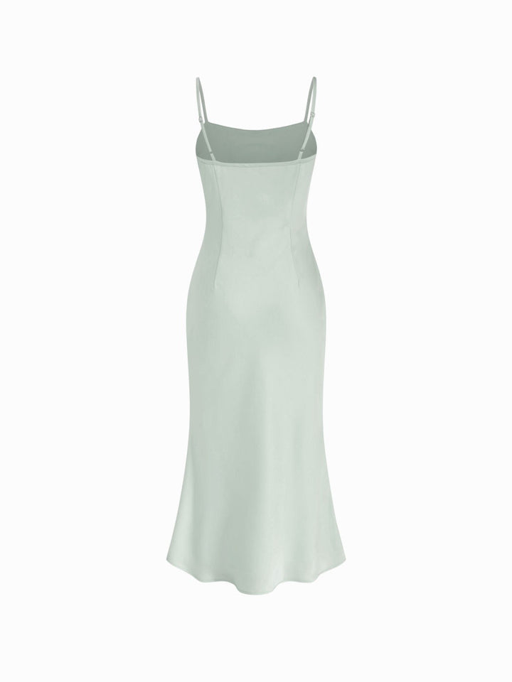 Dania satin maxi dress with a chiffon overlay