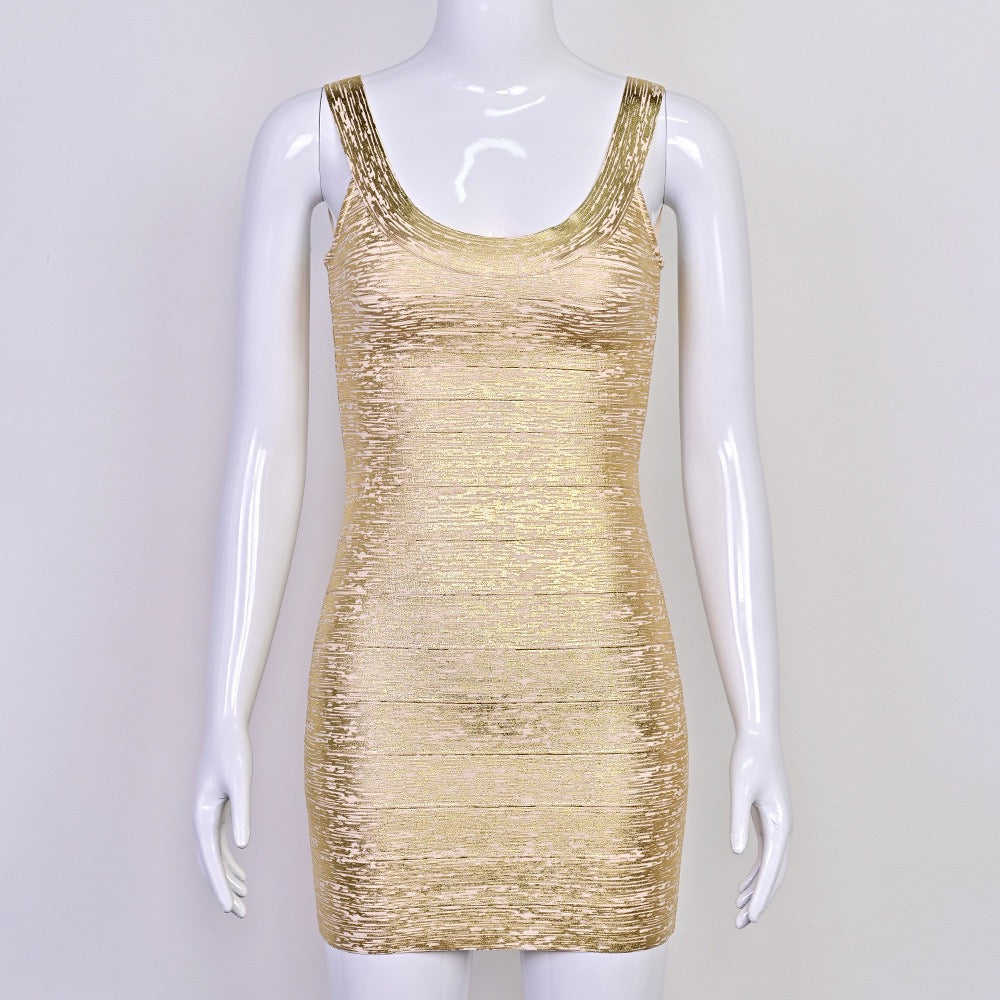 Briella mini dress in shiny shaping fabric