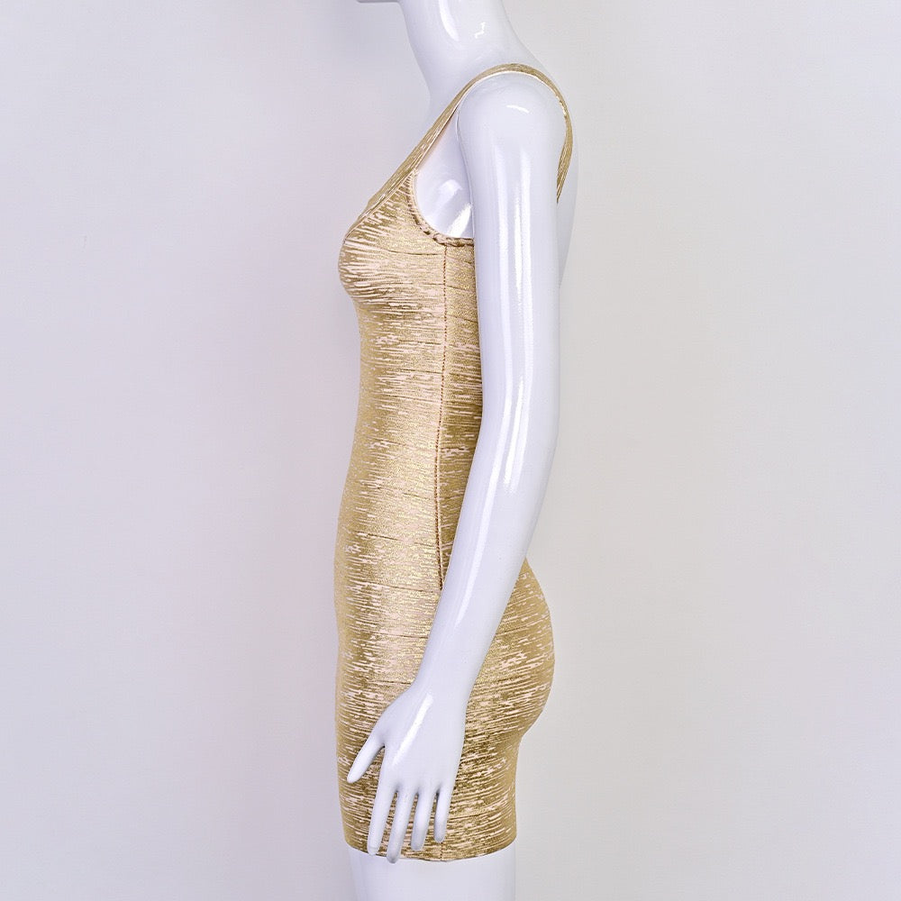 Briella mini dress in shiny shaping fabric