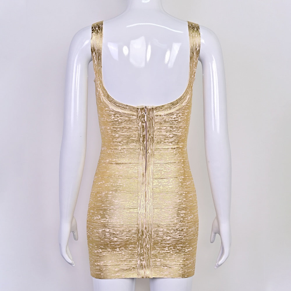 Briella mini dress in shiny shaping fabric