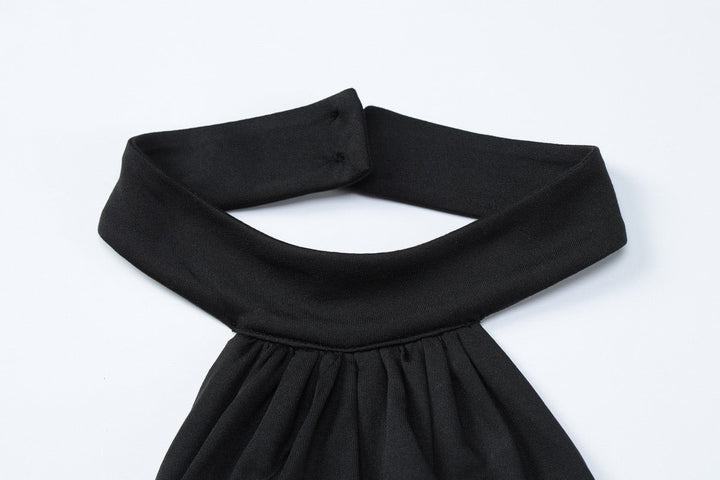 Maxi Dress with Collar, Opening, and Slit Design - LIANA
