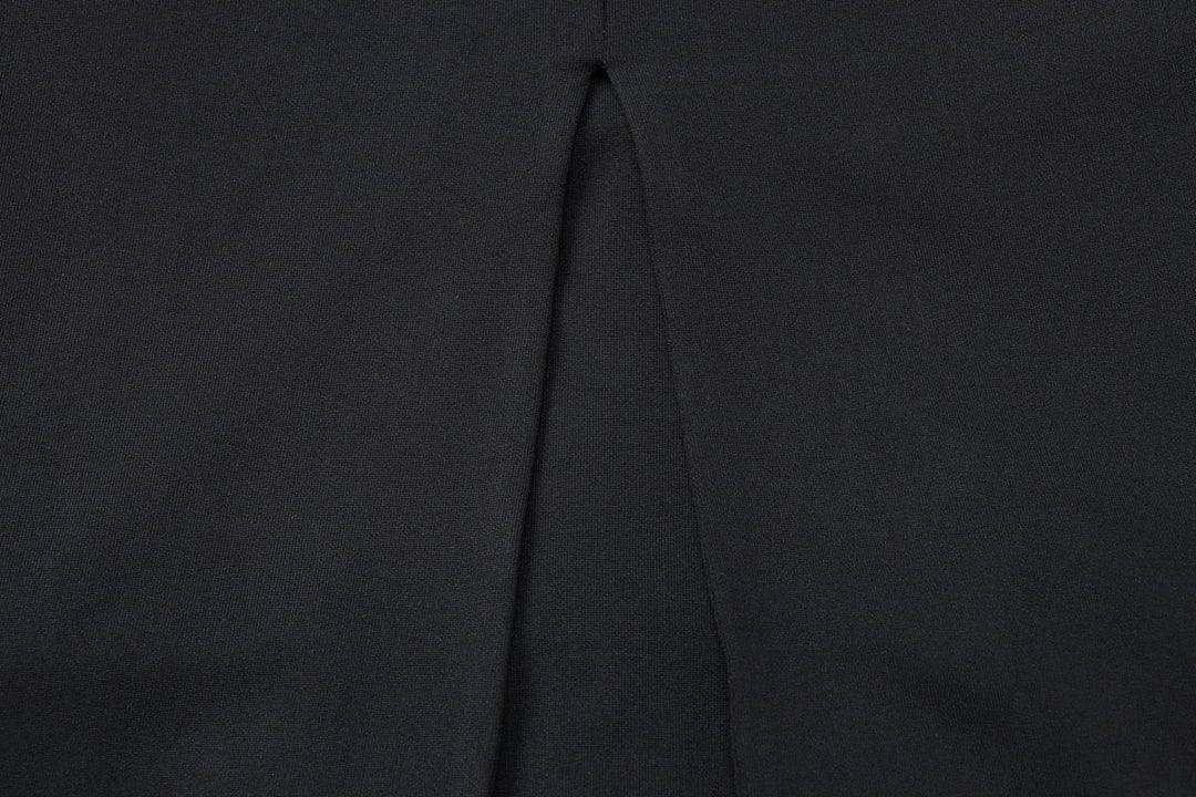 Maxi Dress with Collar, Opening, and Slit Design - LIANA