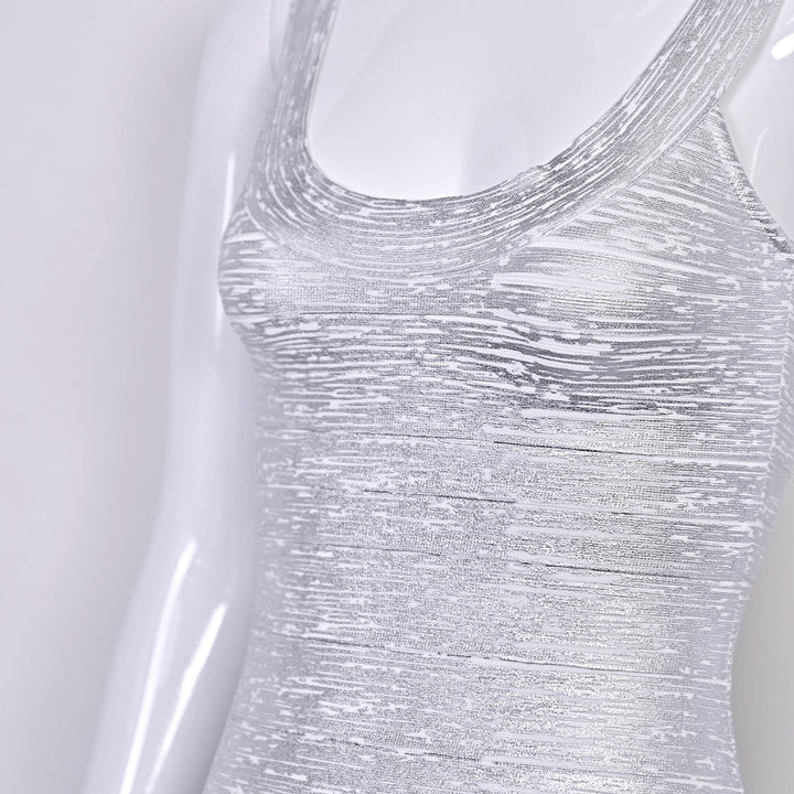 Briella mini dress in shiny shaping fabric