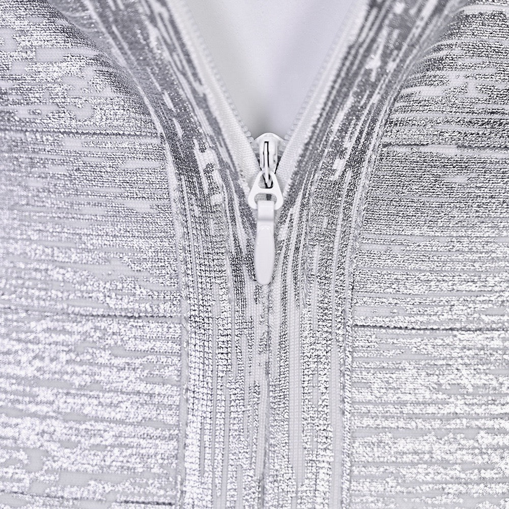 Briella mini dress in shiny shaping fabric