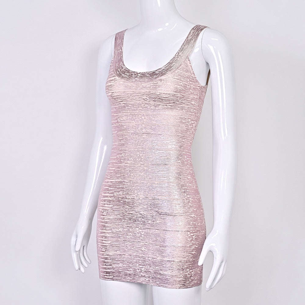 Briella mini dress in shiny shaping fabric