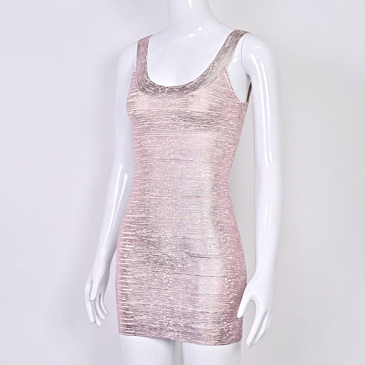 Briella mini dress in shiny shaping fabric
