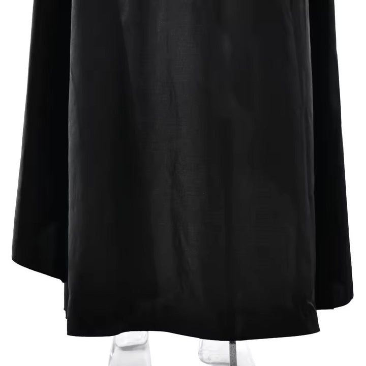 Satin ruffled maxi dress with back ties - Fabiola
