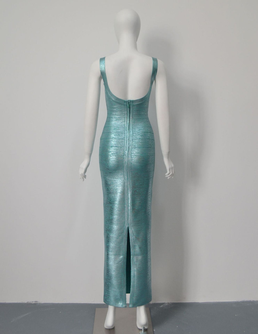 Briella maxi dress in shiny shaping fabric