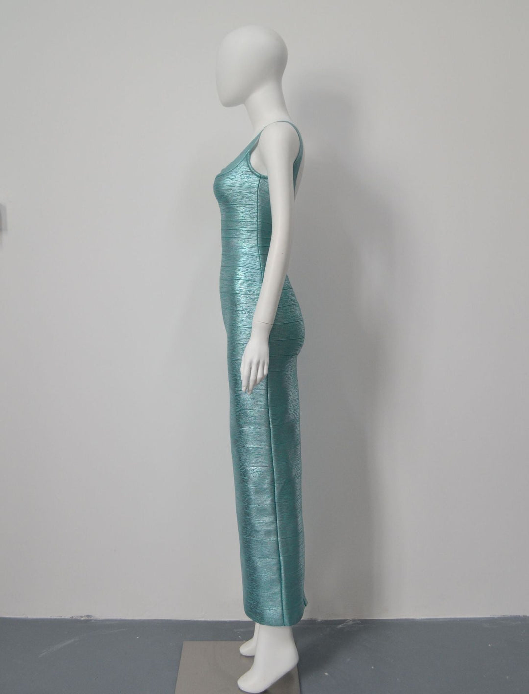 Briella maxi dress in shiny shaping fabric