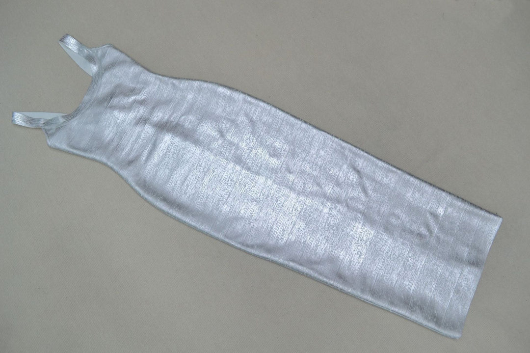 Briella maxi dress in shiny shaping fabric