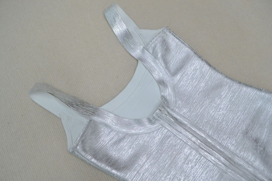 Briella maxi dress in shiny shaping fabric