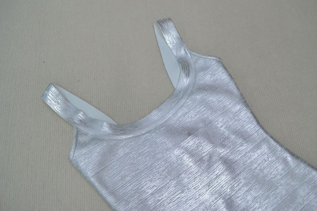 Briella maxi dress in shiny shaping fabric