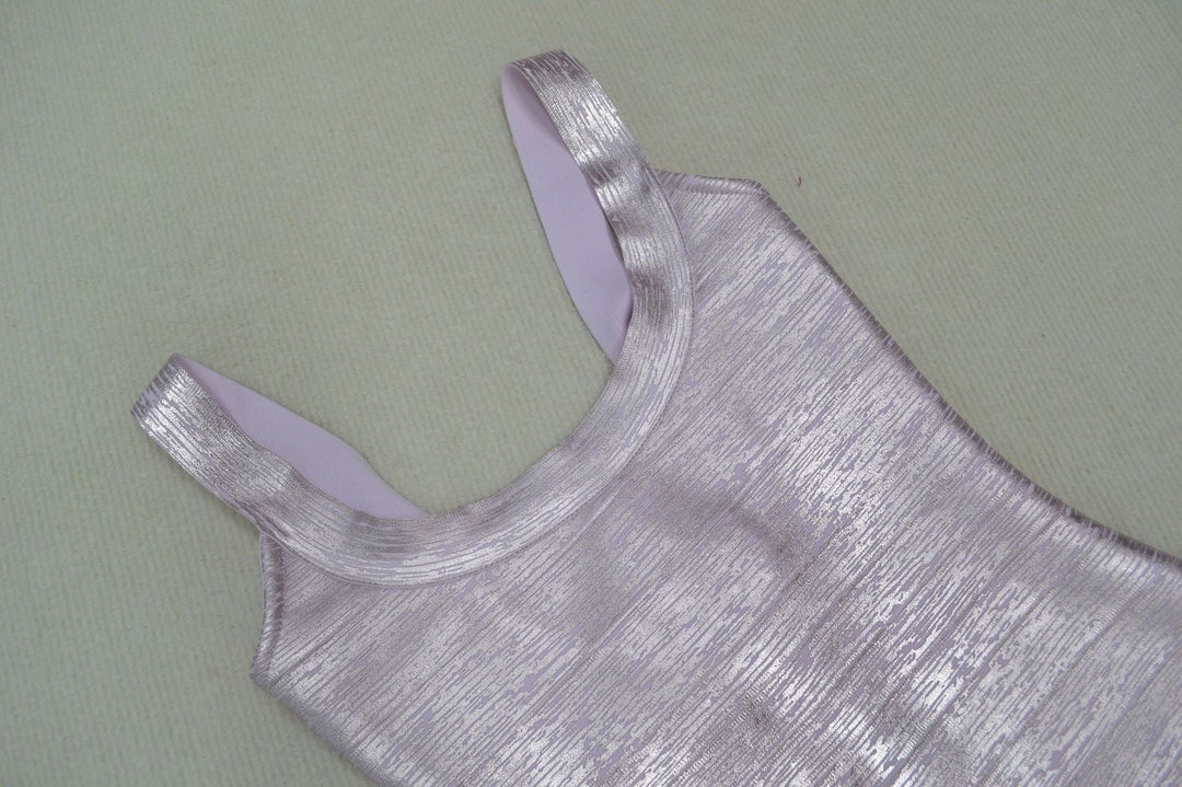Briella maxi dress in shiny shaping fabric