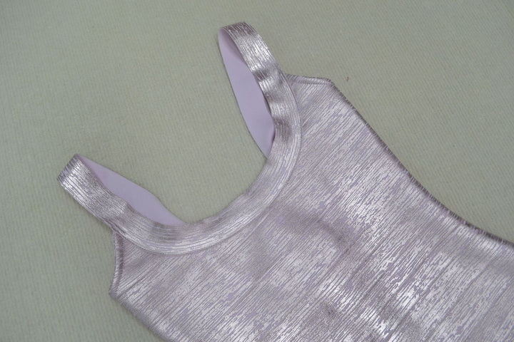 Briella maxi dress in shiny shaping fabric
